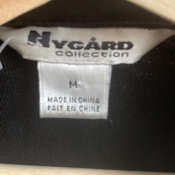 NYGARD REAL soft leather zip up jacket with knitted sleeves and back. m - Picture 3 of 4